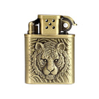 Tiger Embossed Metal Pocket Lighter