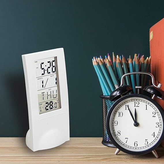 Transparent Screen Digital Clock Transparent Display Desk Digital Alarm Clock 1 pc Secondary image