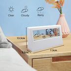 Clock, Digital Alarm Clock with Transparent Modern Design, Temperature, Humidity, Snooze, Aesthetic Home Decor, Office Decor, Battery Operated Table Clock for Bedroom, Office Shelf Etc