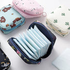 Travel Sanitary Pad Pouch Multi-Purpose Portable Compact Period Bag 1 pc (random colour)