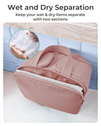 4 in 1 Toiletry Bag Multi Functional Toiletry Bag for Women, Large Capacity Travel Toiletry Bag, Multi-Compartment Makeup Organiser with Elastic Brush Holders, Wide-Mouth Design