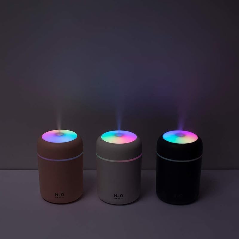 Ultrasonic Cool‑Mist Aroma Diffuser | Quiet Humidifier with LED Mood Lights | Aromatherapy Air Freshener for Home, Car, Office, Spa & Yoga | Calming Mist & Glow (H2O Humidifier)