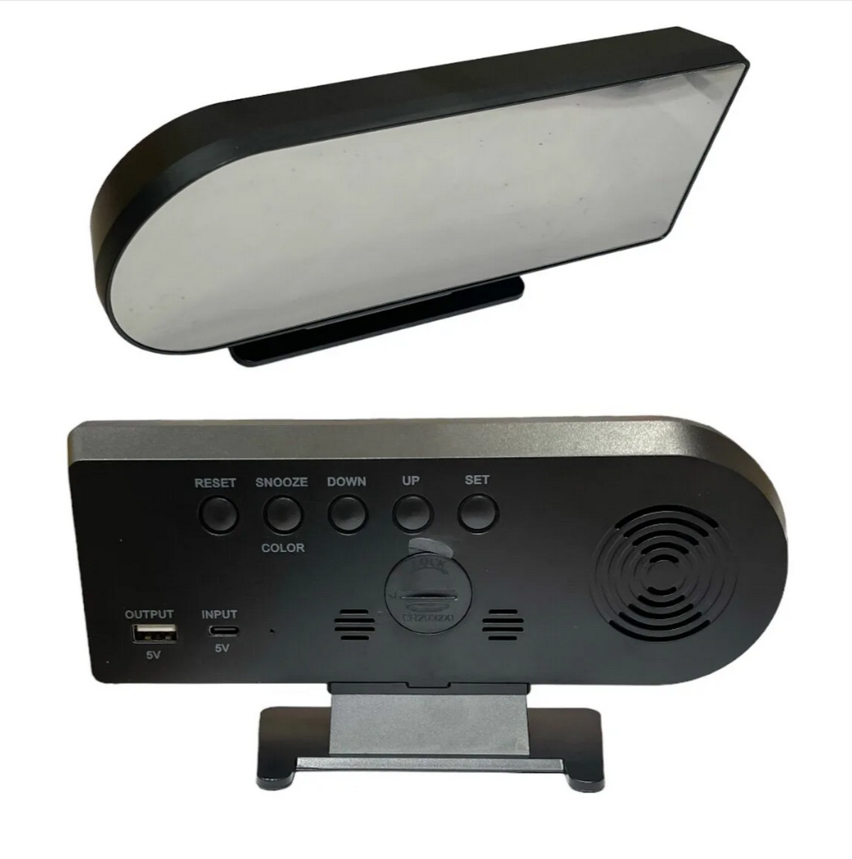 Digital Alarm Clock with 7-Color Changing LED Light, W601 Real-Time Temperature, Calendar Display & Snooze Function 1 pc