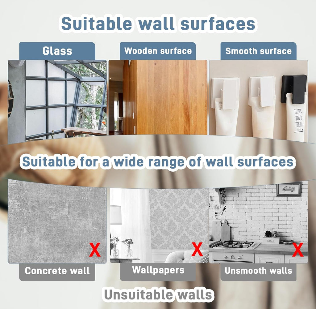 Self Adhesive Wall Clips Hanging Tapestry Hangers for Wall No Drilling Towel Rack Hooks Posters Pictures Binders Spring Clips Sticky for Bathroom Kitchen Home (pack of 6)