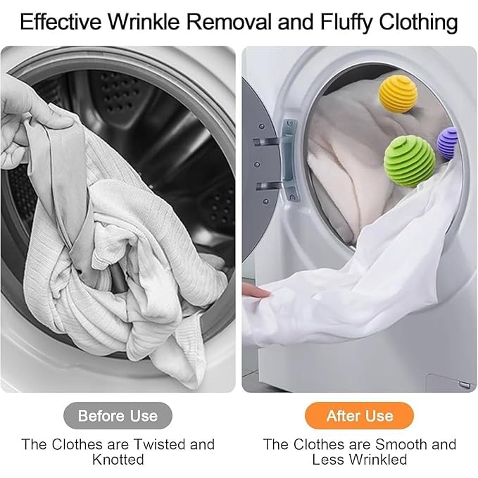 Washing Machine Laundry Dryer Balls | Anti-Entanglement | Reduce Wrinkles from Laundry | Lint Remover Cleaning Balls Reusable | Pack of 4