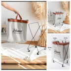Home Foldable Laundry Basket with Wheels
