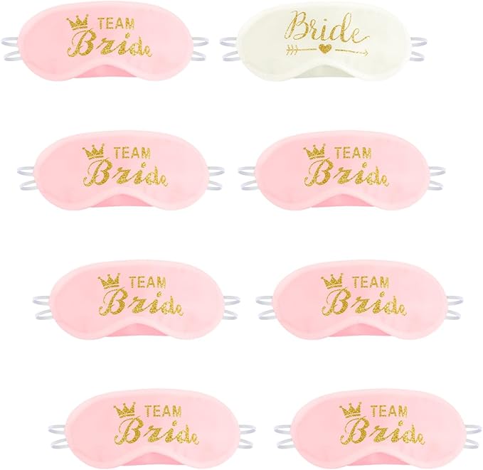 ZYOZ Bride Sleep Eye Masks for Bachelorette Party Team Bride Sleep Mask Pink Soft Eye Mask 1pc Secondary image