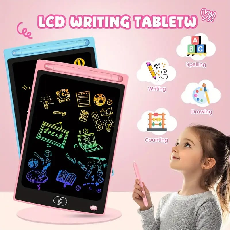 LCD Writing Tablet 12 Inch, Erasable Doodle Board Writing Board for Kids, Colorful Drawing Tablet Handwriting Sketch Pad Learning Toy, Christmas Birthday Gift for Boys Girls 3+