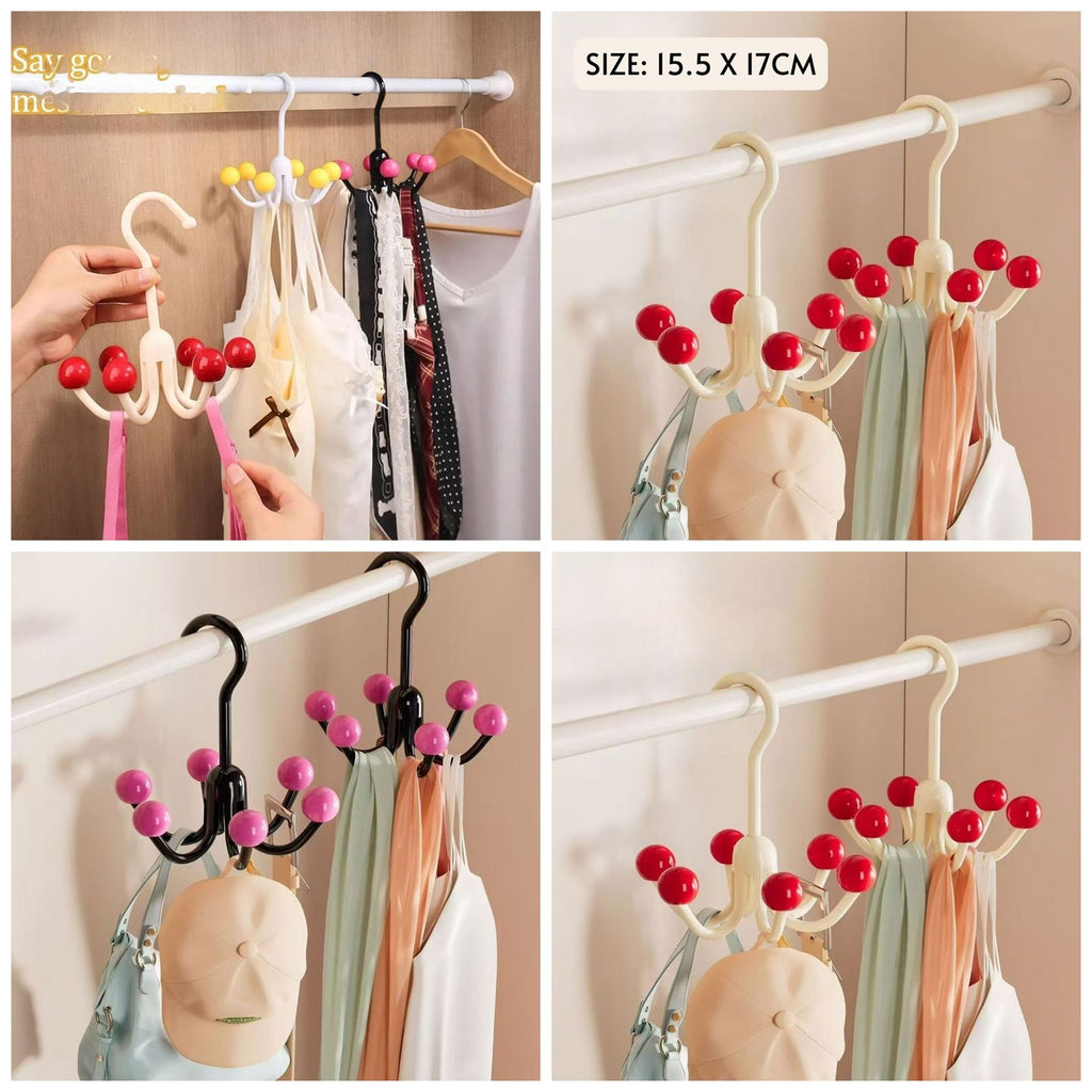 Belt Hangers with 6 Claws Closet Clothes Hangers for Bras Haning Scarves