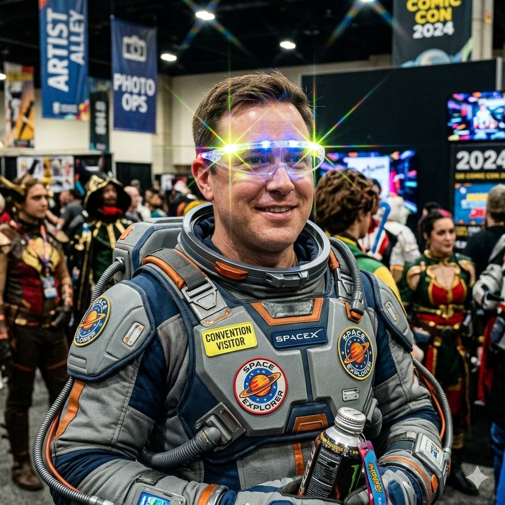 ZYOZ Cyberpunk LED Spaceman Glasses | Futuristic Rave & Party Visor
