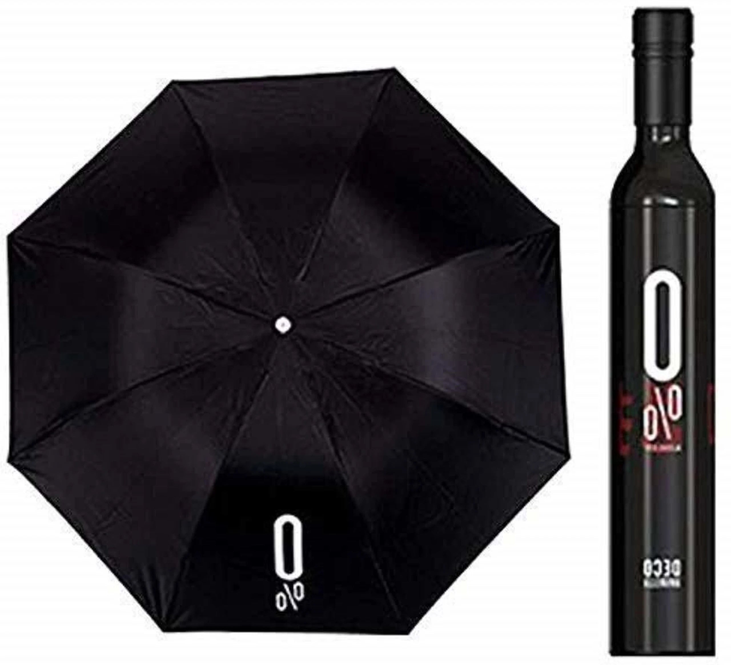 Compact Foldable Wine Bottle Umbrella with Case | Portable Manual Umbrella for Women, Men & Kids | Stylish Bottle Cover | Windproof & Travel-Friendly