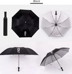 Compact Foldable Wine Bottle Umbrella with Case | Portable Manual Umbrella for Women, Men & Kids | Stylish Bottle Cover | Windproof & Travel-Friendly