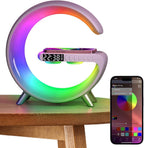 Wireless Charger Lamp with Bluetooth Speaker, FM Radio & Dynamic RGB Mood Lights
