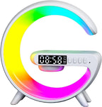 Wireless Charger Lamp with Bluetooth Speaker, FM Radio & Dynamic RGB Mood Lights