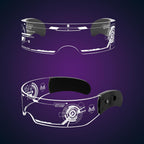 LED Light Up Rave Techno Sunglasses, Cyberpunk DJ Party Glasses, 7 Color Effects, 5 Flash Modes, for Festivals, Night Clubs and Night Events. Unisex
