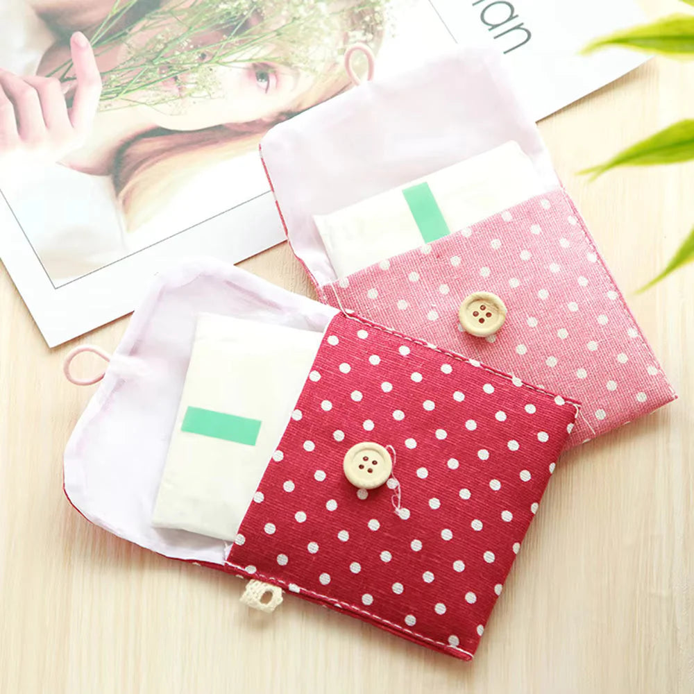 (set of 4)  Menstrual Sanitary Pouch Secret Period Accessories For Travel