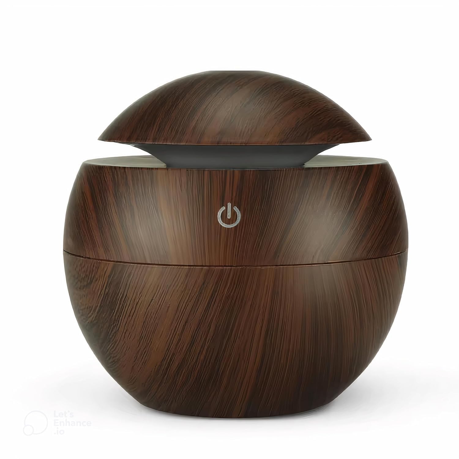ZYOZ USB Portable Humidifier – Mini Cool Mist Humidifier for Car, Office & Home Use (Wood Finish, Dark Brown) Secondary image
