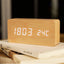 ZYOZ Wooden Digital Clock Temperature Date Display Clock 1 pc