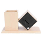ZYOZ Wooden Digital Alarm Clock, LED Electronic Clock, USB Powered Desktop Table Clocks with Pen Holder Siutable for Students, Teens, Office Staff, etc