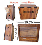 Premium Wooden Money Saving Box – Number Piggy Bank for Kids & Adults | Secure Coin & Cash Storage Box | Stylish Wooden Safe (50K Money Box, 1, Count)