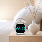 Multi-Function LED Digital Alarm Clock – Dual Alarm 4-Inch Screen, USB & Battery Operated Silent Desk Clock for Bedroom & Office Random 1pc