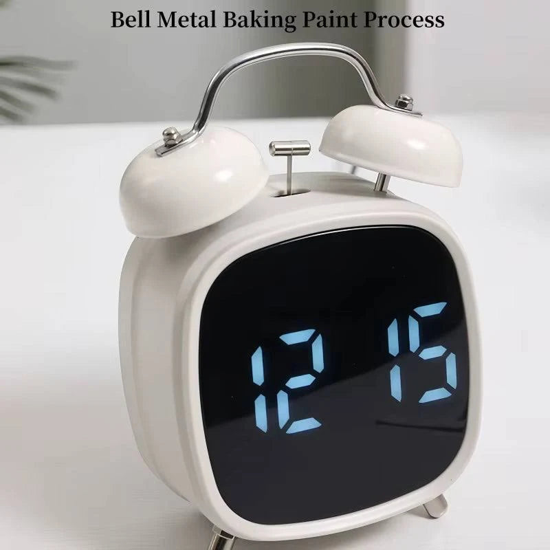 Multi-Function LED Digital Alarm Clock – Dual Alarm 4-Inch Screen, USB & Battery Operated Silent Desk Clock for Bedroom & Office Random 1pc