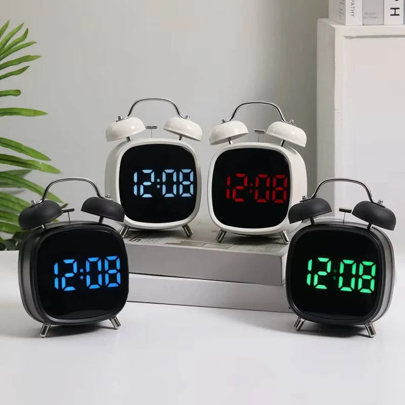 Multi-Function LED Digital Alarm Clock – Dual Alarm 4-Inch Screen, USB & Battery Operated Silent Desk Clock for Bedroom & Office Random 1pc Secondary image