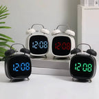 Multi-Function LED Digital Alarm Clock – Dual Alarm 4-Inch Screen, USB & Battery Operated Silent Desk Clock for Bedroom & Office Random 1pc