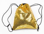 Sequin Drawstring Bag Reversible Sequin Backpack Glittering Shoulder Bag Colorful