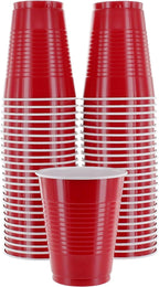 Beer Pong Glasses – Party Drinking Glasses for Christmas, New Year, Halloween & Bachelor Parties Red Pack of 20