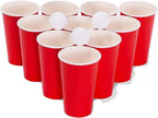 Beer Pong Glasses – Party Drinking Glasses for Christmas, New Year, Halloween & Bachelor Parties Red Pack of 20