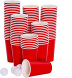 Beer Pong Glasses – Party Drinking Glasses for Christmas, New Year, Halloween & Bachelor Parties Red Pack of 20