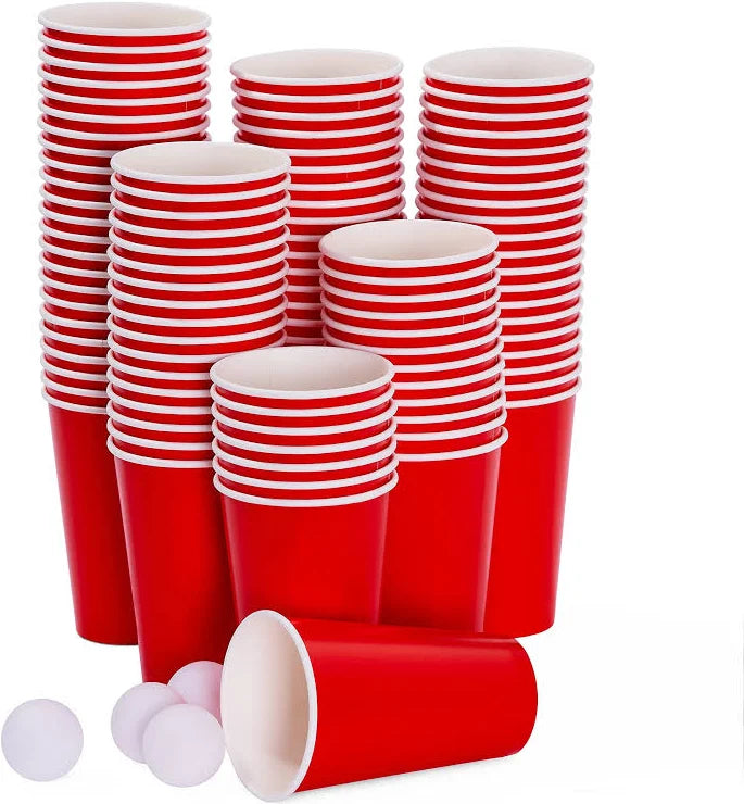 Beer Pong Glasses – Party Drinking Glasses for Christmas, New Year, Halloween & Bachelor Parties Red Pack of 20