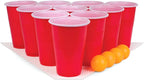 Beer Pong Glasses – Party Drinking Glasses for Christmas, New Year, Halloween & Bachelor Parties Red Pack of 20