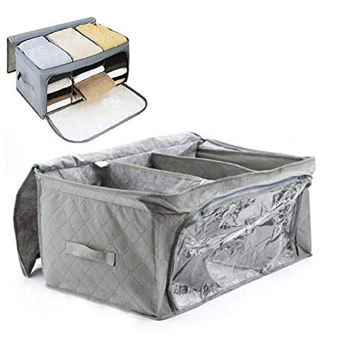 New Collapsible Bamboo Charcoal Organizer Bag Clothes Sweater Closet Storage Box
