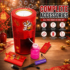 Bubble Maker Machine with Light & Music - 1 Bubble Solution Bottle - for Indoor Outdoor Birthday Party