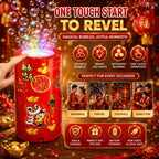 Bubble Maker Machine with Light & Music - 1 Bubble Solution Bottle - for Indoor Outdoor Birthday Party