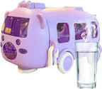 Bus Water Bottle For Kids With Strap, Sipper, & Straw | Leakproof, Bpa Free With Lock, 500 Ml | Tritan Water Bottle For School Kids | Cute Bus Shaped Water Bottle For Girls & Boys