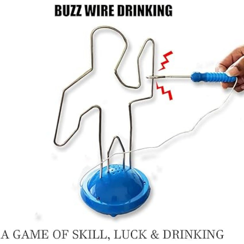 Buzz Wire Drinking Challenge with Shot Glasses | Fun Skill-Based Tabletop Activity for All Occasions, Bachelor & Hen Events