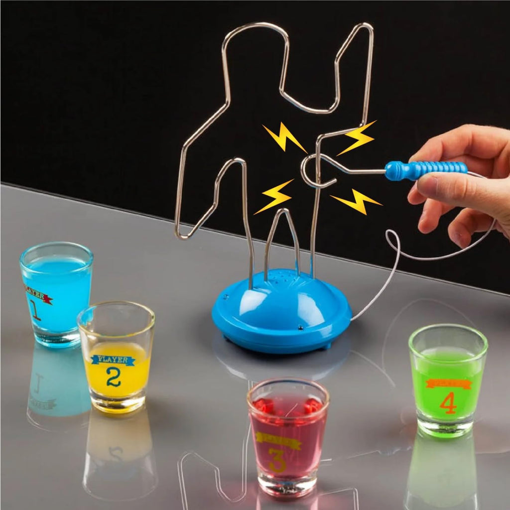 Buzz Wire Drinking Challenge with Shot Glasses | Fun Skill-Based Tabletop Activity for All Occasions, Bachelor & Hen Events