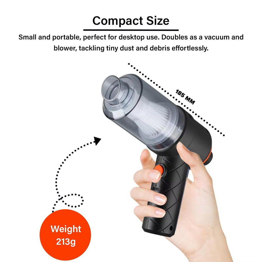 ZYOZ Car Vacuum Cleaner Cordless with Blower | Portable Mini Vacuum Cleaner for Car Use | Handheld Vacuum Cleaner for Dust | Wireless Powerful Car Vacuum Cleaner
