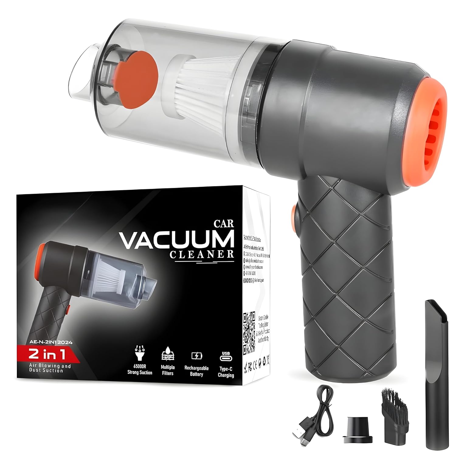 ZYOZ Car Vacuum Cleaner Cordless with Blower | Portable Mini Vacuum Cleaner for Car Use | Handheld Vacuum Cleaner for Dust | Wireless Powerful Car Vacuum Cleaner Main image