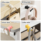 set of 4 Cute Cat Desk Edge Hooks No-Drill Tabletop Clip Hanger and Bag Hook Adorable Desktop Organizer for Handbags Headphones and Keys Portable Office and Home Accessory