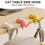 set of 4 Cute Cat Desk Edge Hooks No-Drill Tabletop Clip Hanger and Bag Hook Adorable Desktop Organizer for Handbags Headphones and Keys Portable Office and Home Accessory