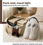 Shoe Bags for Travel, Drawstring Travel Shoe Bags for Packing, Dustproof Portable Travel Shoe Storage Bag for Men and Women, Clear, Large, 10 Pack