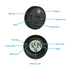 Waterproof Tire Shape Electronic Digital Alarm Clock Timer with Fridge Magnet random colour