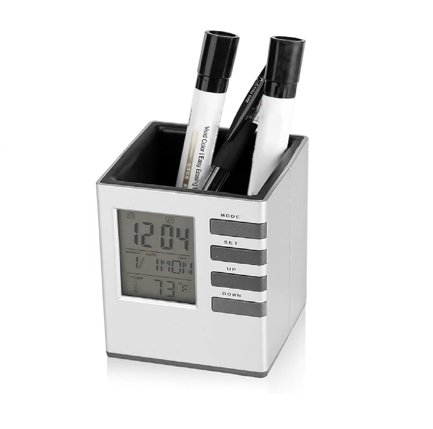ZYOZ Table Desk Pen Holder Digital Clock for Home and Office Decor, Digital Clock for Study Room Main image