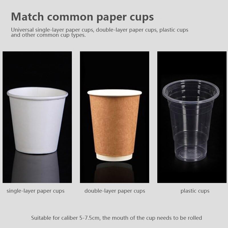 ZYOZ Self Adhesive Paper Cup Glass Dispenser Holder, Wall Mounted Plastic Drinking Water Cup Dispenser, Glass Dispenser Holder, Disposable Cup Holder Organizer