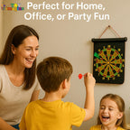 14 Inch Magnetic Dart Board Game – Double Sided Dartboard with Safe Magnetic Darts, Indoor Outdoor Family & Office Game for Boys & Girls, Fun Party Play, Diwali Gift