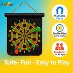 14 Inch Magnetic Dart Board Game – Double Sided Dartboard with Safe Magnetic Darts, Indoor Outdoor Family & Office Game for Boys & Girls, Fun Party Play, Diwali Gift